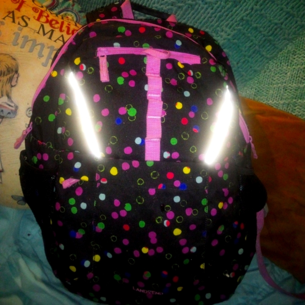 Girls bookbag, elementary age